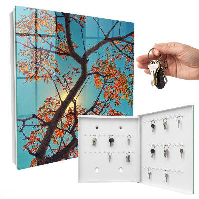 Schlüsselbox für die Wand Motiv Herbstbaum