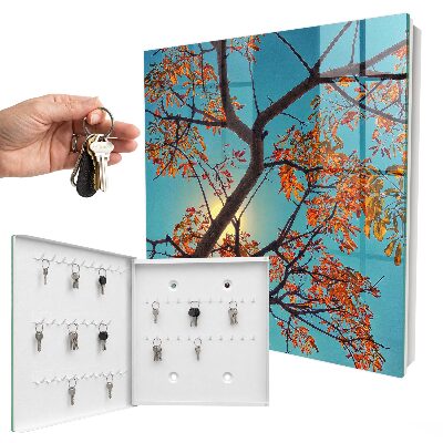 Schlüsselbox für die Wand Motiv Herbstbaum