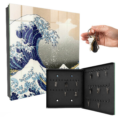 Schlüsselbox für die Wand mit Motiv Große Welle