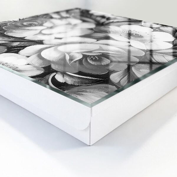 Schlüsselbox mit Motiv Monochrome Blüten