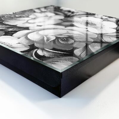 Schlüsselbox mit Motiv Monochrome Blüten