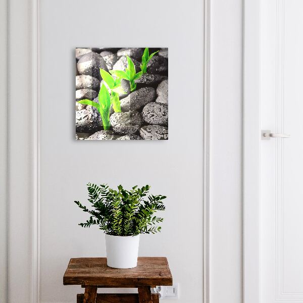 Schlüsselbox für die Wand in Grün mit Naturmotiv