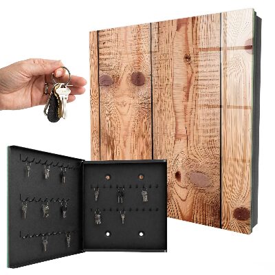 Schlüsselbox zur Wandmontage aus Holzringen