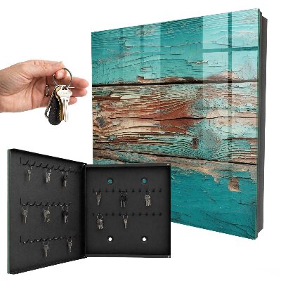 Schlüsselbox zur Wandmontage aus Türkisholz