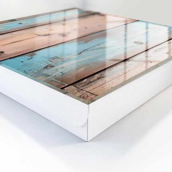 Schlüsselkasten aus pastellfarbenem Holz