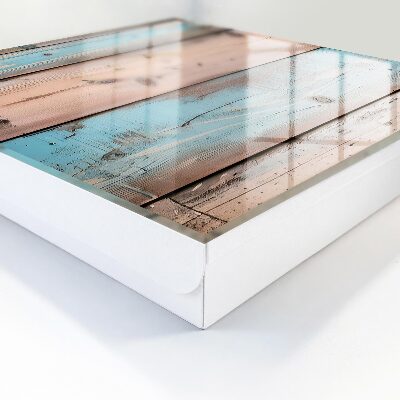 Schlüsselkasten aus pastellfarbenem Holz