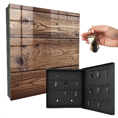 Schlüsselbox zur Wandmontage aus Holz