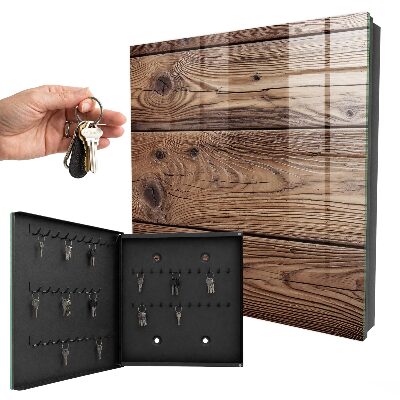Schlüsselbox zur Wandmontage aus Holz
