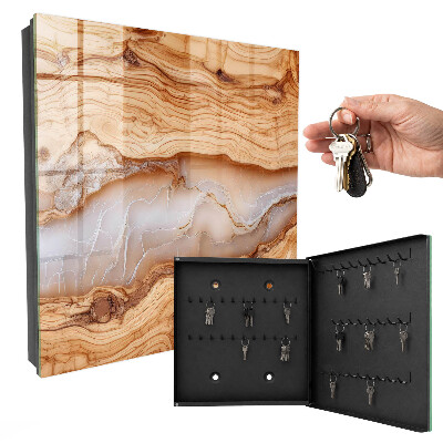 Schlüsselbox für die Wand in Holzmuster
