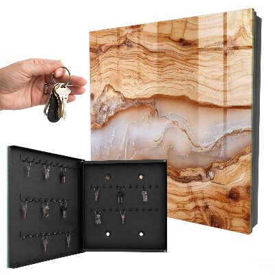 Schlüsselbox für die Wand in Holzmuster