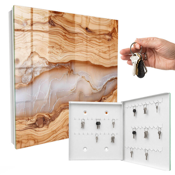 Schlüsselbox für die Wand in Holzmuster