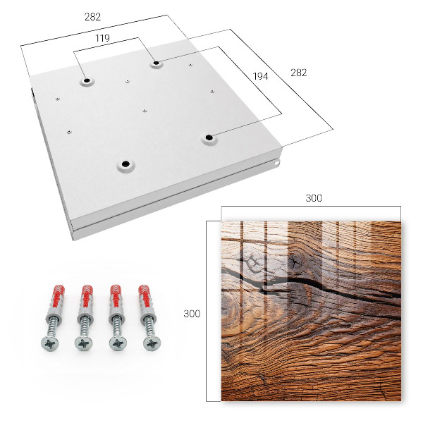 Schlüsselkasten mit Holzstruktur