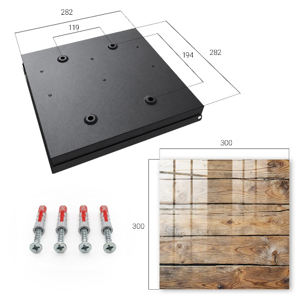 Schlüsselbox für die Wand aus Holzbrettern