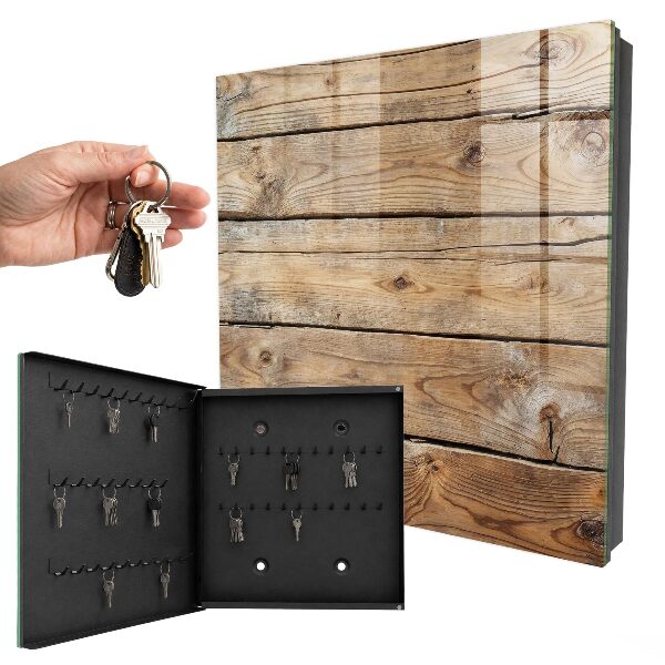 Schlüsselbox für die Wand aus Holzbrettern