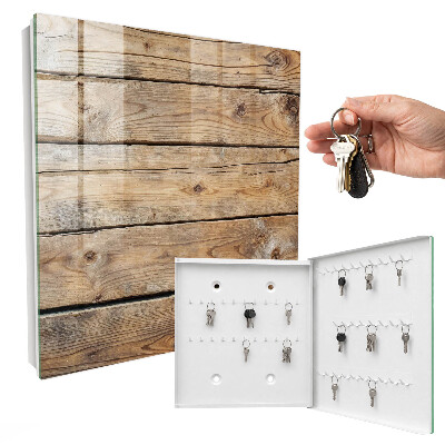 Schlüsselbox für die Wand aus Holzbrettern