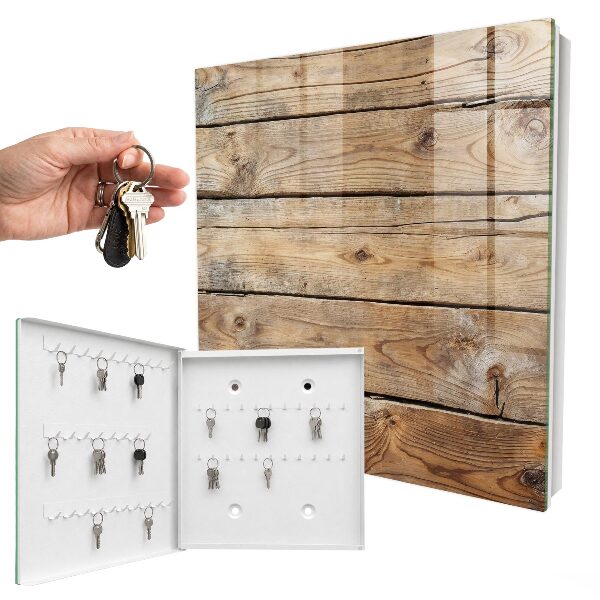 Schlüsselbox für die Wand aus Holzbrettern