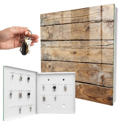 Schlüsselbox für die Wand aus Holzbrettern