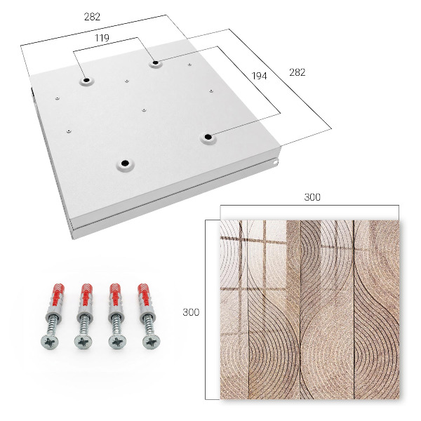 Schlüsselbox für die Wand mit strukturiertem Wellendesign
