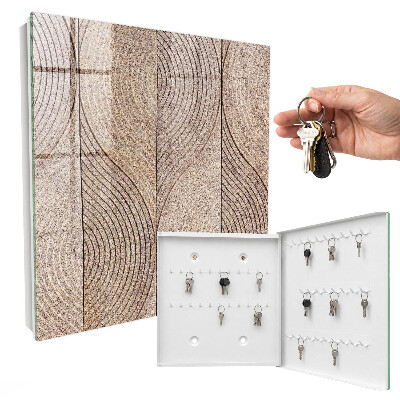 Schlüsselbox für die Wand mit strukturiertem Wellendesign