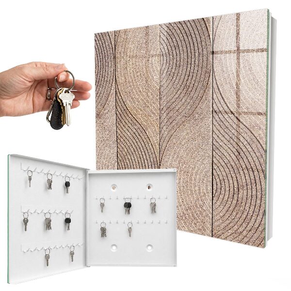 Schlüsselbox für die Wand mit strukturiertem Wellendesign