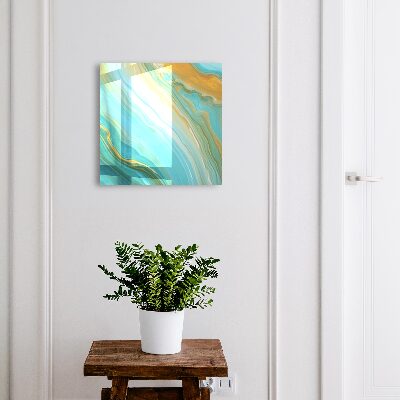 Schlüsselbox zur Wandmontage mit buntem Wellenmotiv