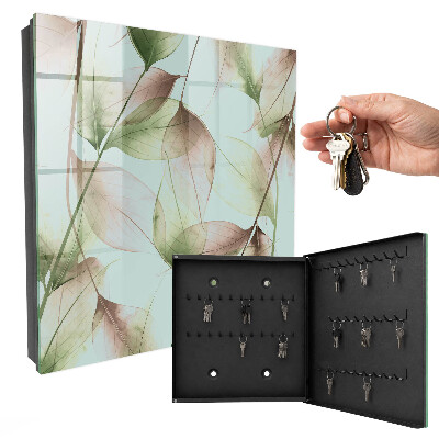 Schlüsselbox zur Wandmontage Design Blätter der Natur