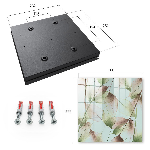 Schlüsselbox zur Wandmontage Design Blätter der Natur