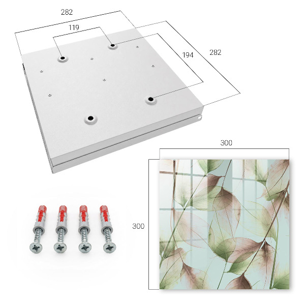 Schlüsselbox zur Wandmontage Design Blätter der Natur