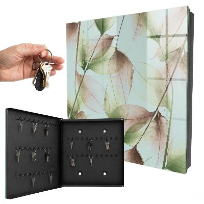 Schlüsselbox zur Wandmontage Design Blätter der Natur