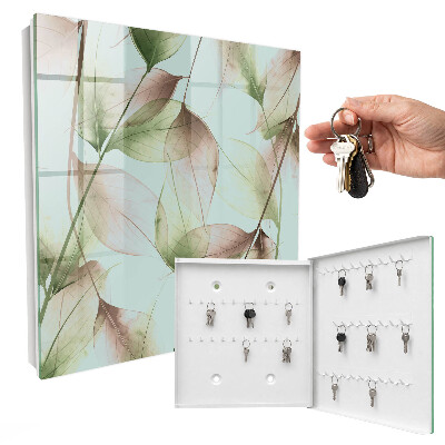 Schlüsselbox zur Wandmontage Design Blätter der Natur