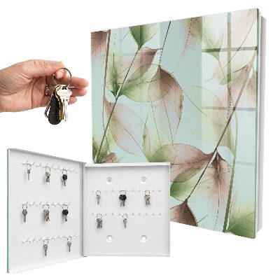 Schlüsselbox zur Wandmontage Design Blätter der Natur