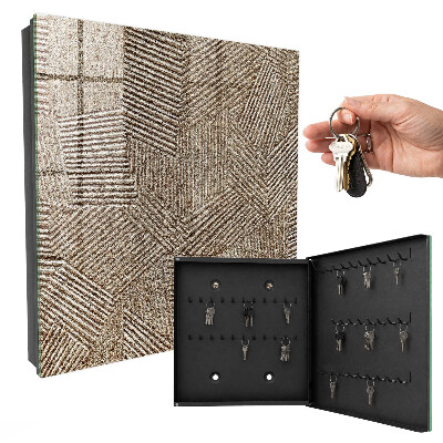 Schlüsselbox für die Wand mit geometrischem Muster