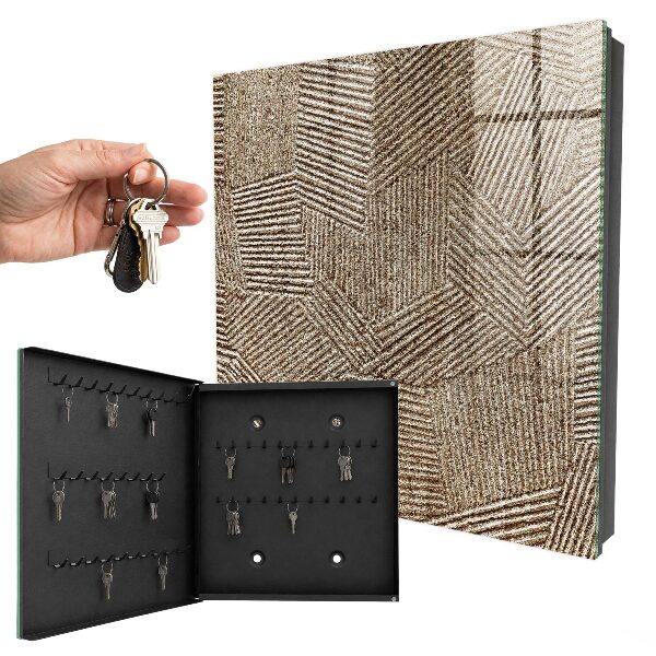 Schlüsselbox für die Wand mit geometrischem Muster