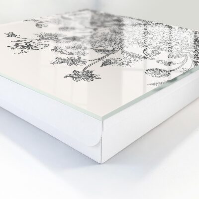 Schlüsselbox für die Wand mit floralem Eleganz-Motiv
