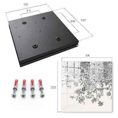 Schlüsselbox für die Wand mit floralem Eleganz-Motiv