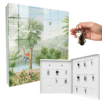 Schlüsselkasten mit Motiv Tropisches Paradies