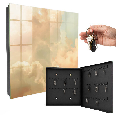 Schlüsselbox im Design pastellfarbene Wolken