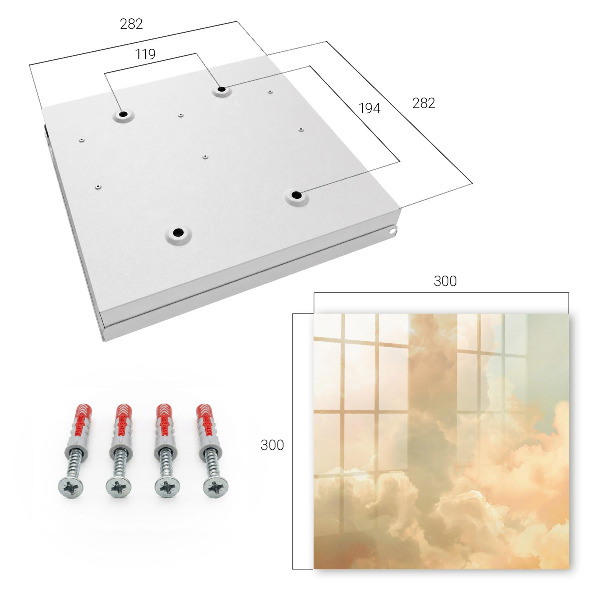 Schlüsselbox im Design pastellfarbene Wolken