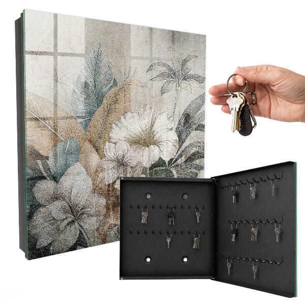 Schlüsselbox für die Wand mit Motiv Blumen der Natur