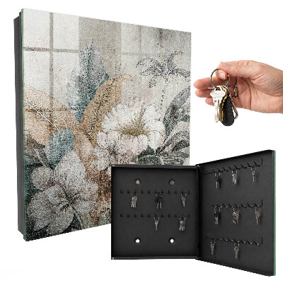 Schlüsselbox für die Wand mit Motiv Blumen der Natur