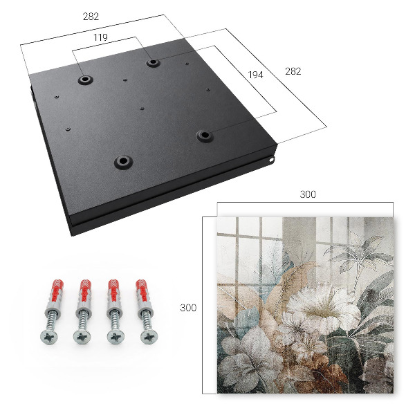 Schlüsselbox für die Wand mit Motiv Blumen der Natur