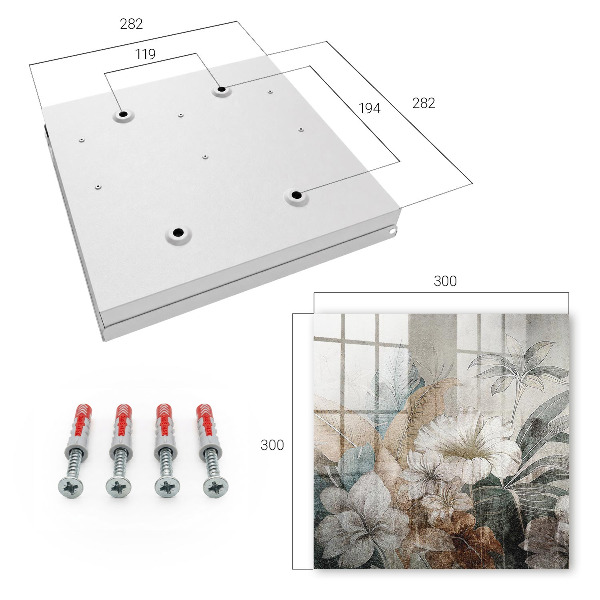 Schlüsselbox für die Wand mit Motiv Blumen der Natur