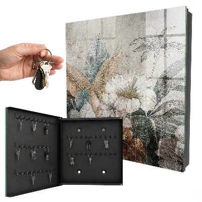 Schlüsselbox für die Wand mit Motiv Blumen der Natur