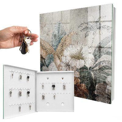 Schlüsselbox für die Wand mit Motiv Blumen der Natur
