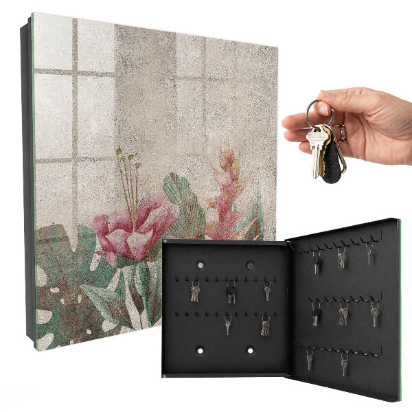 Schlüsselkasten mit botanischem Eleganz-Motiv