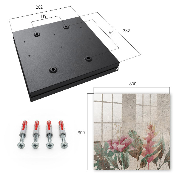 Schlüsselkasten mit botanischem Eleganz-Motiv