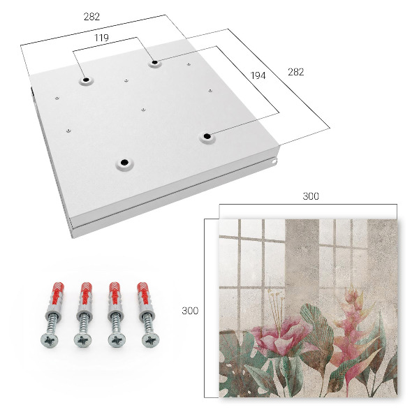 Schlüsselkasten mit botanischem Eleganz-Motiv