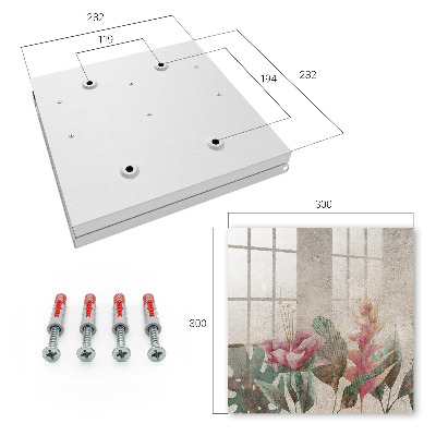 Schlüsselkasten mit botanischem Eleganz-Motiv