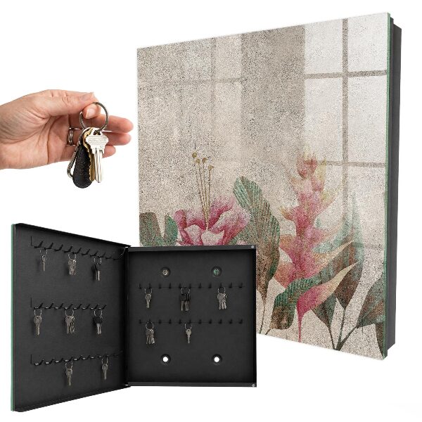 Schlüsselkasten mit botanischem Eleganz-Motiv