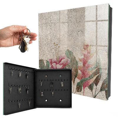 Schlüsselkasten mit botanischem Eleganz-Motiv